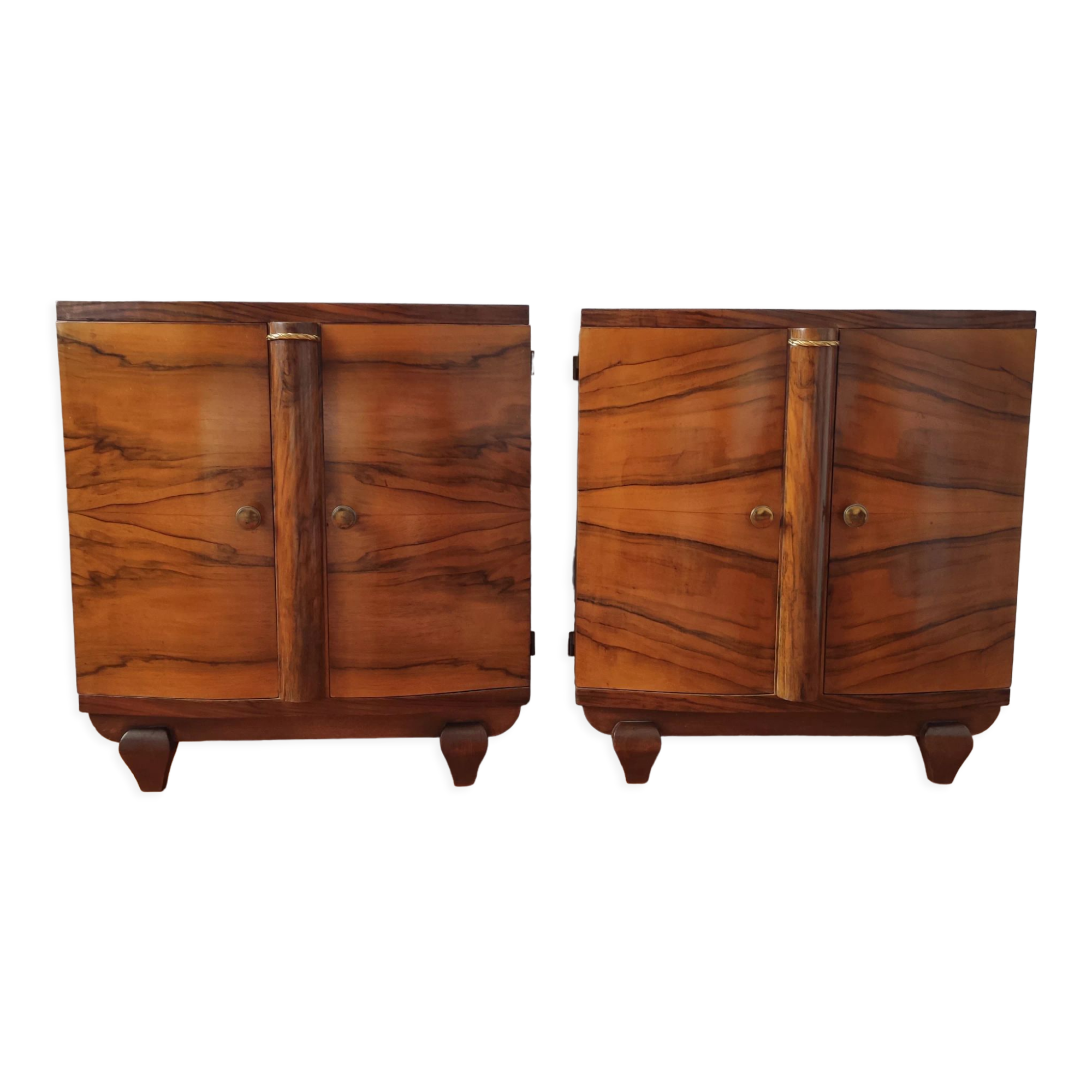 Pair of art deco bedside tables