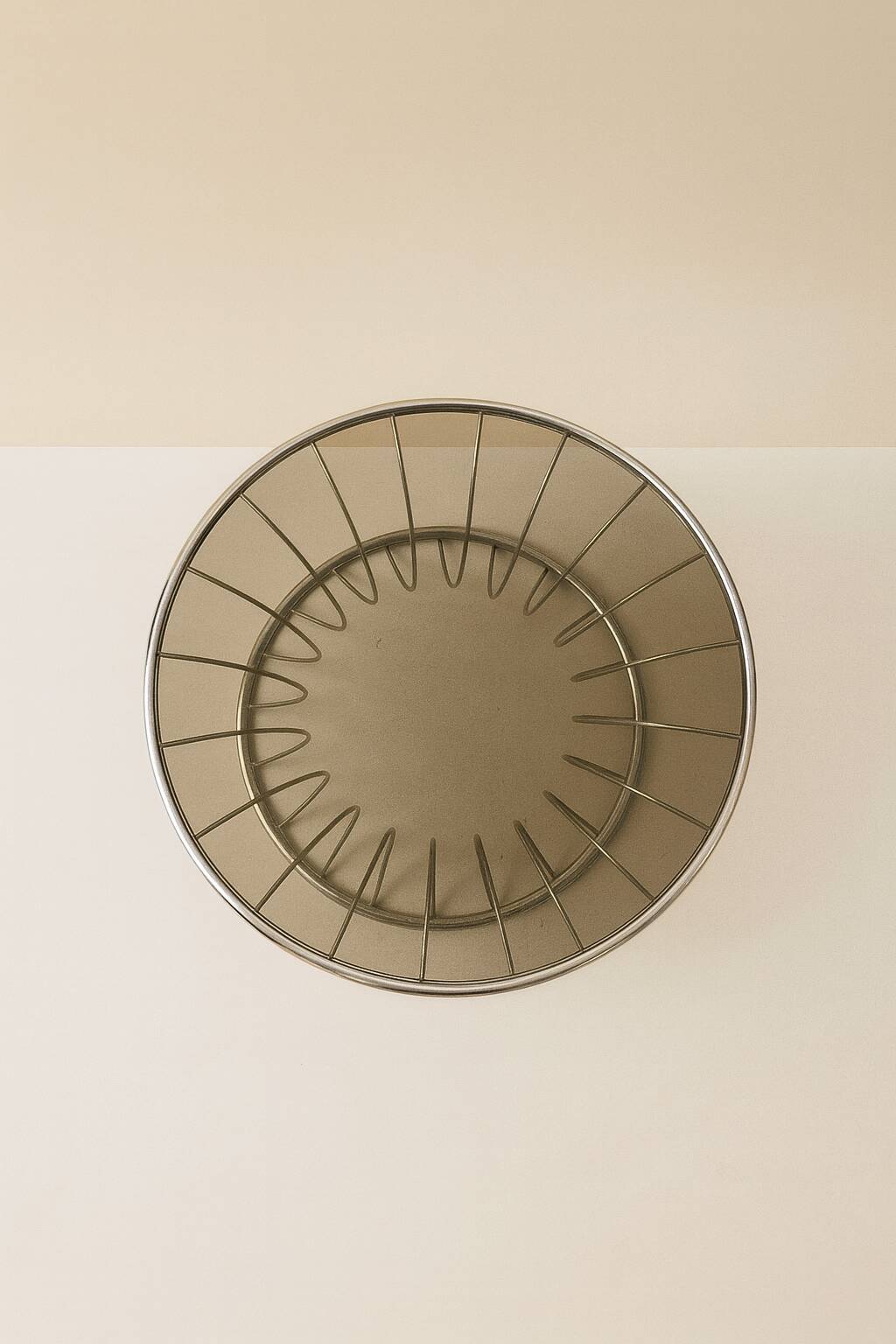 Table basse vintage chrome & verre