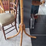 Porte manteau bambou rotin vintage
