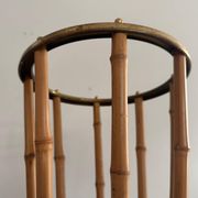 Bamboo and brass umbrella stand, 1960s, Germany