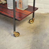 Vintage rosewood serving trolley