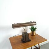 Lampe de bureau en bronze, lampe de banquier