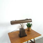 Lampe de bureau en bronze, lampe de banquier