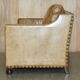 Edwardian Style Leather Two-Seater Sofa with Studs