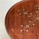 Indian table in wood and brass