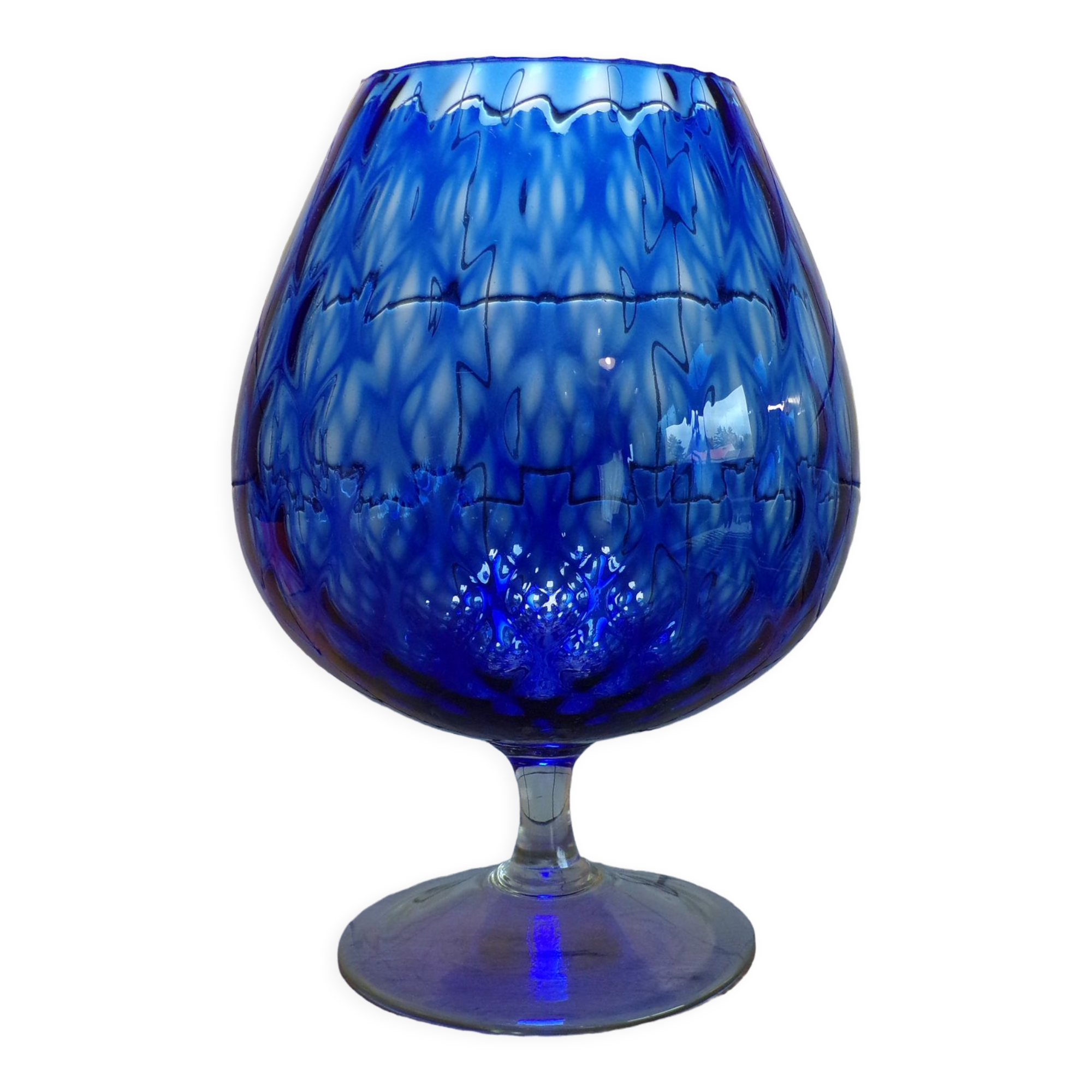 Blue Empoli glass vase