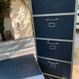50s industrial desk and cabinet set