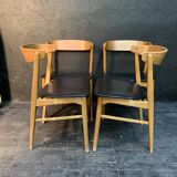 Scandinavian suite of 4 chairs 1960