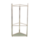 Corner console storage metal glass 70s vintage