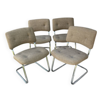 Lot de 4 chaises Strafor années 70