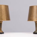 Lampes de table classiques couleur or antique. années 1960