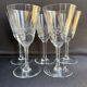 Large wine glasses (5) - Art Deco - Blown and cut crystal