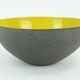 Vintage danish krenit bowl herbert krenchel yellow enamel torben orskov 50s