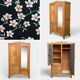 Parisian art deco hotel wardrobe in solid raw oak 1930