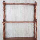Turned wooden shelf