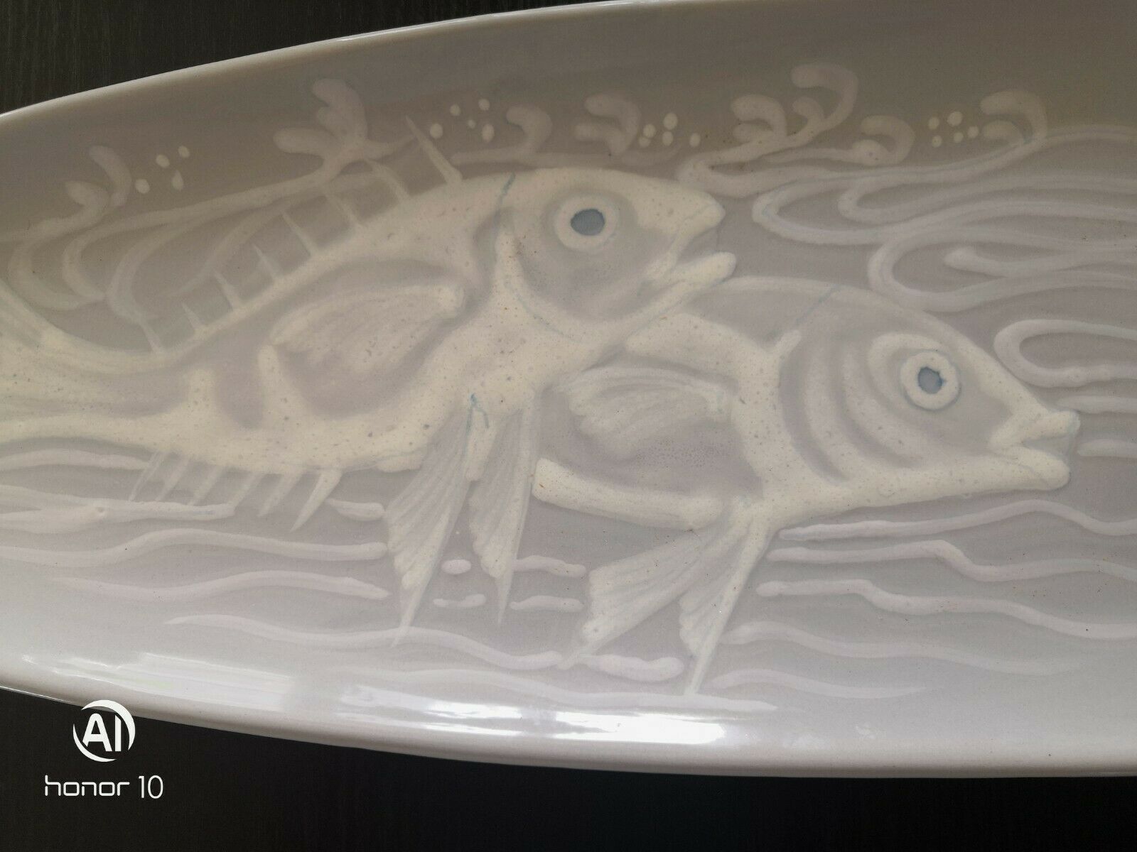 Ceramic decoration Fish Pornic design 60s