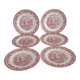 Set of 6 Myotts "Country Life" dessert plates