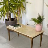 Marble and bronze coffee table