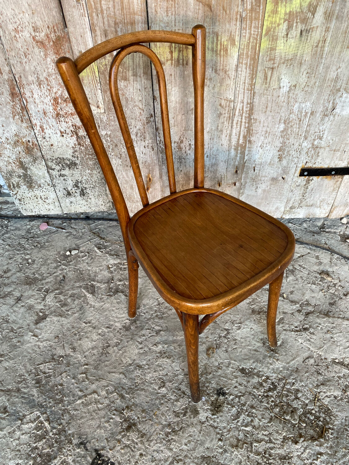 Bistro Chair Style THONET Curved Wood 1930 Made In France Vintage#D6