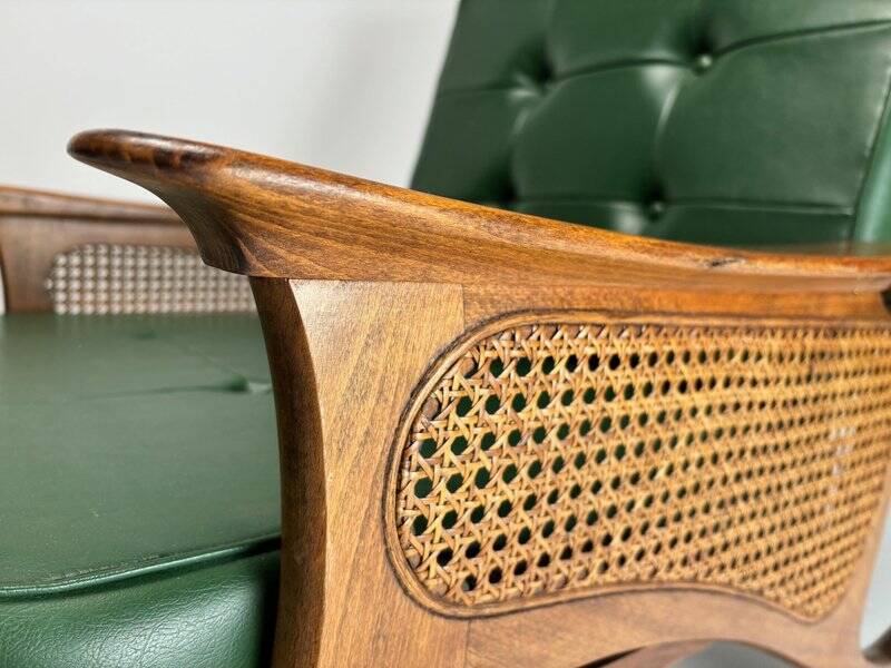 Mid-Century Modern Cane Rocking Chair, 1950s