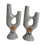 Sarreguemines candlesticks