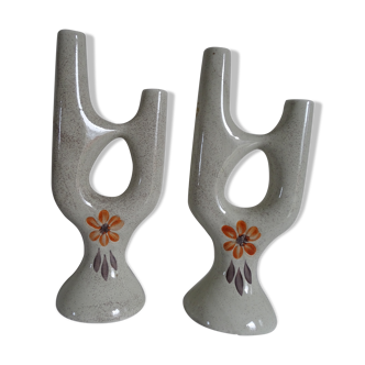 Sarreguemines candlesticks