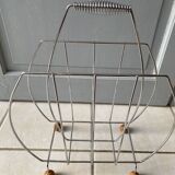 Sputnik Magazine Rack / Vinyl Record Holder - Chrome
