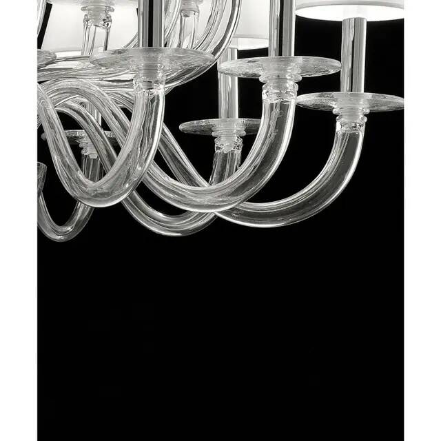 Transparent Murano Glass Chandelier by Simoeng for Simoeng