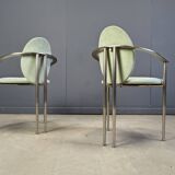 Vintage dining chairs by Belgo chrom, set of 6 - 1980s