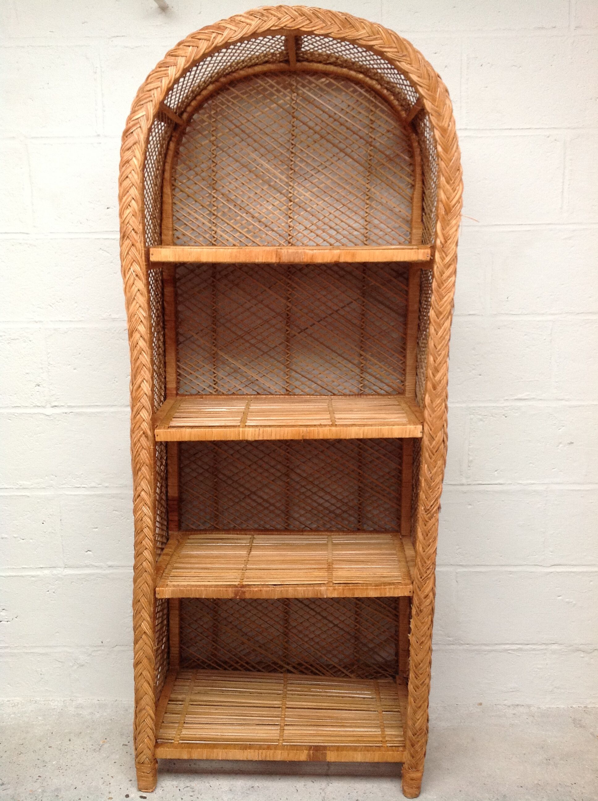 Vintage rattan shelf