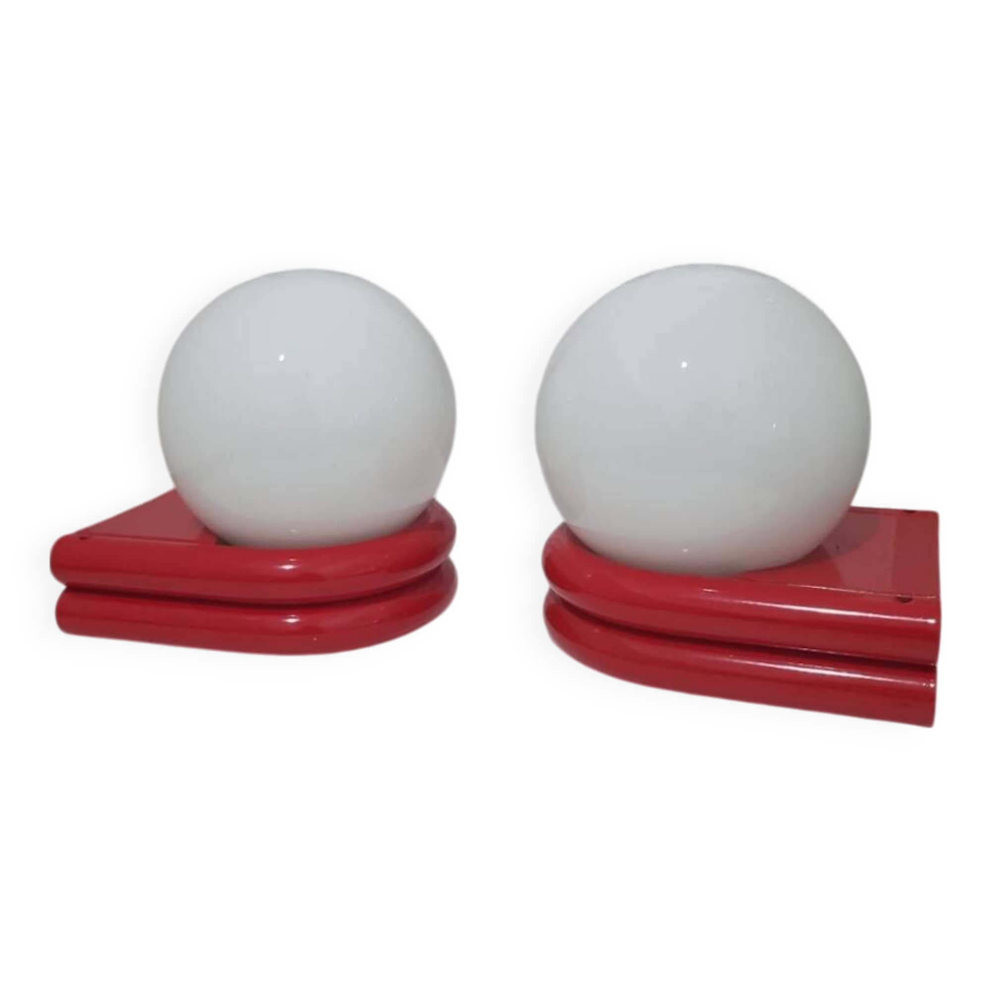 Pair of space age wall lights