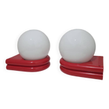 Pair of space age wall lights