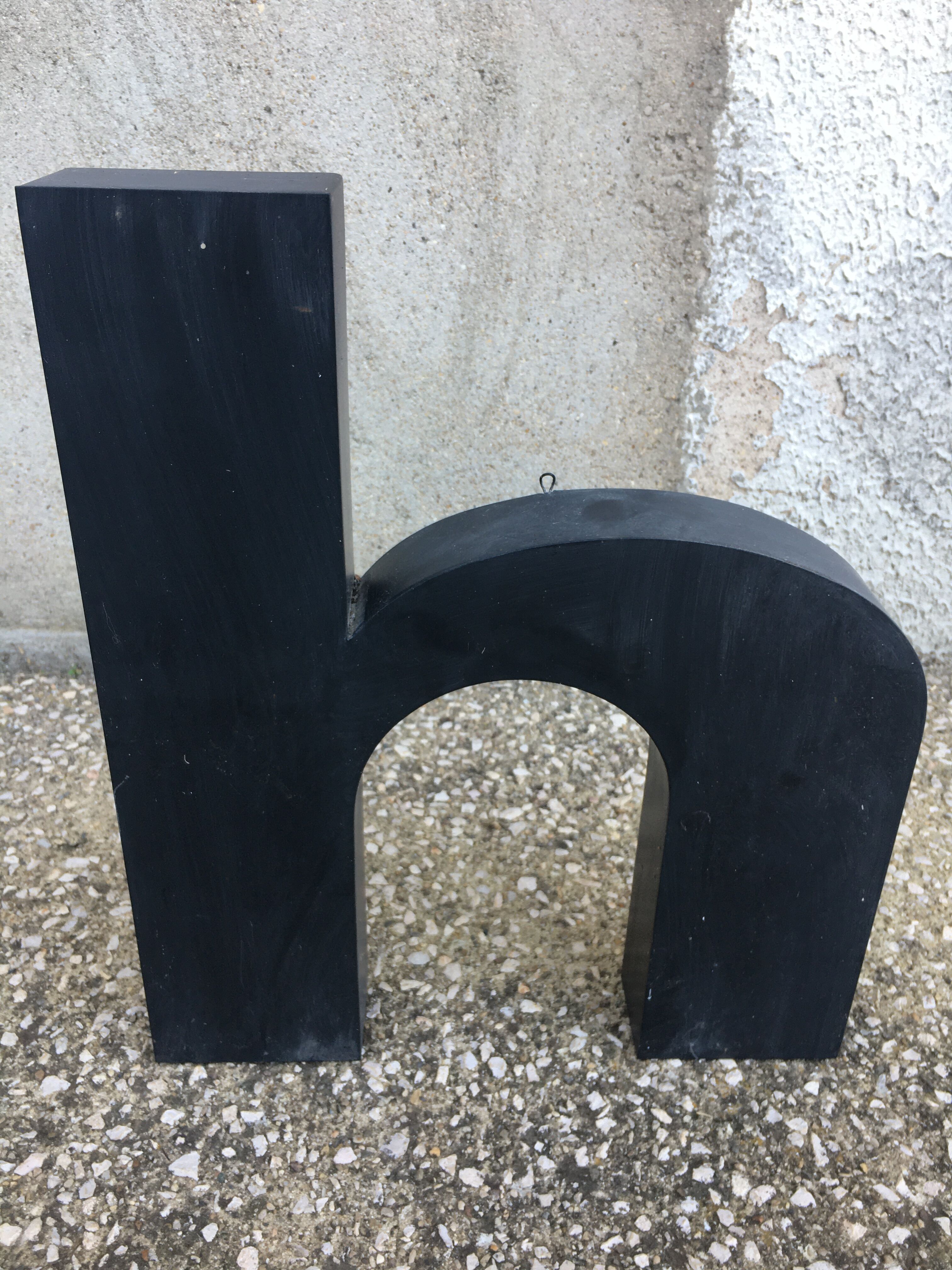 Vintage metal sign letter