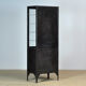 Polished iron medical cabinet, 1930s