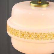 Suspension en verre et laiton du milieu du siècle