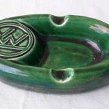 Green ceramic ashtray