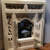 Mirror with colonial style shutters 60x70cm