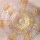 Italian Orange and Trasparent and Murano Glass Ceiling Light