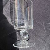 6 Large twisted plain crystal glasses – Typical of the 1960s-1970's