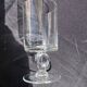 6 Large twisted plain crystal glasses – Typical of the 1960s-1970's