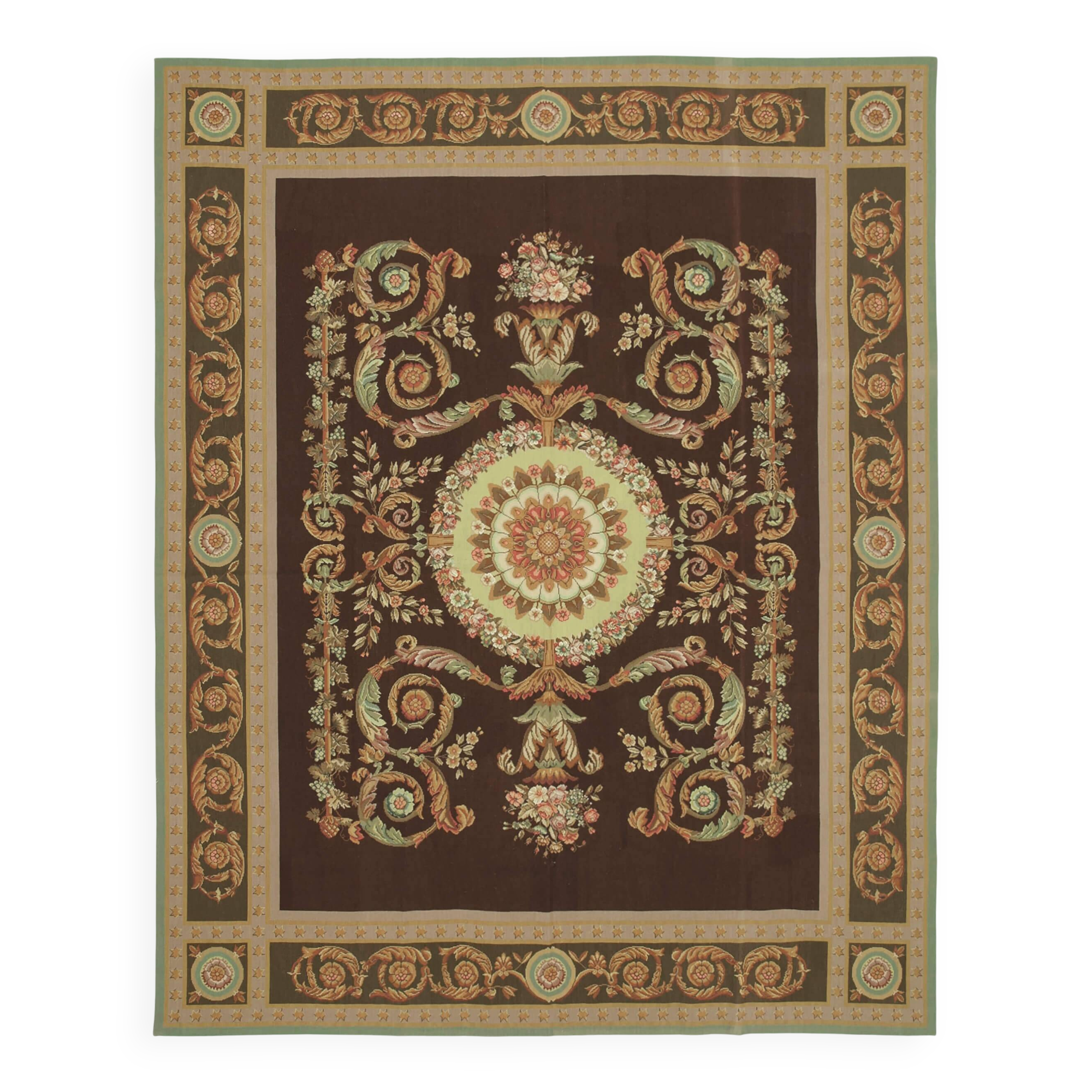 Handmade Vintage Flatweave Needlepoint Kilim 244 cm x 304 cm