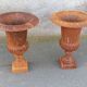 Pair of Medici type vase in cast iron