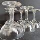 Lot de 6 coupes à champagne, Napoléon III, 1/2 cristal soufflé et taillé