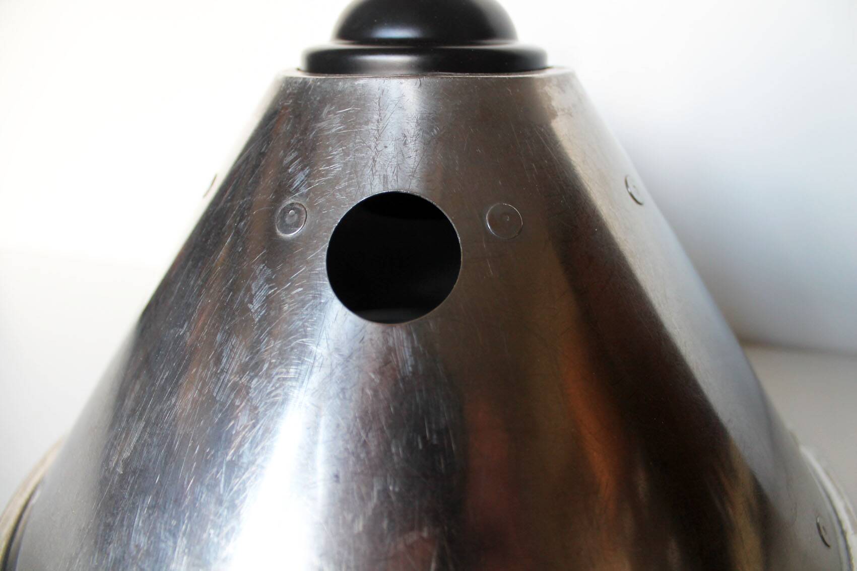 Suspension de style industriel en acier inox