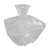 Art Deco style chiseled molded glass candy box