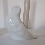 2 Ceramic candle holders shape white bird
