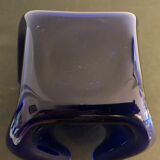 Luigi Massoni handkerchief vase for Guzzini in blue plexiglass