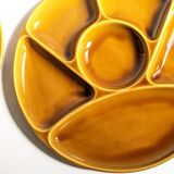 6 enamelled earthenware plates
