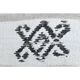 Vintage Turkish Hand-Knotted Wool Cotton White Runner Rug 70x242
