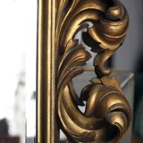 Miroir doré sculpté exceptionnel 92x128 bois